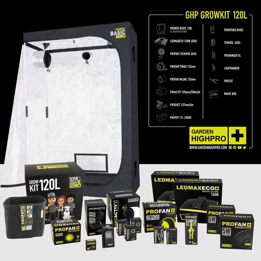 Growbox Komplettset 120x60 Growzubehör Lucky Hemp