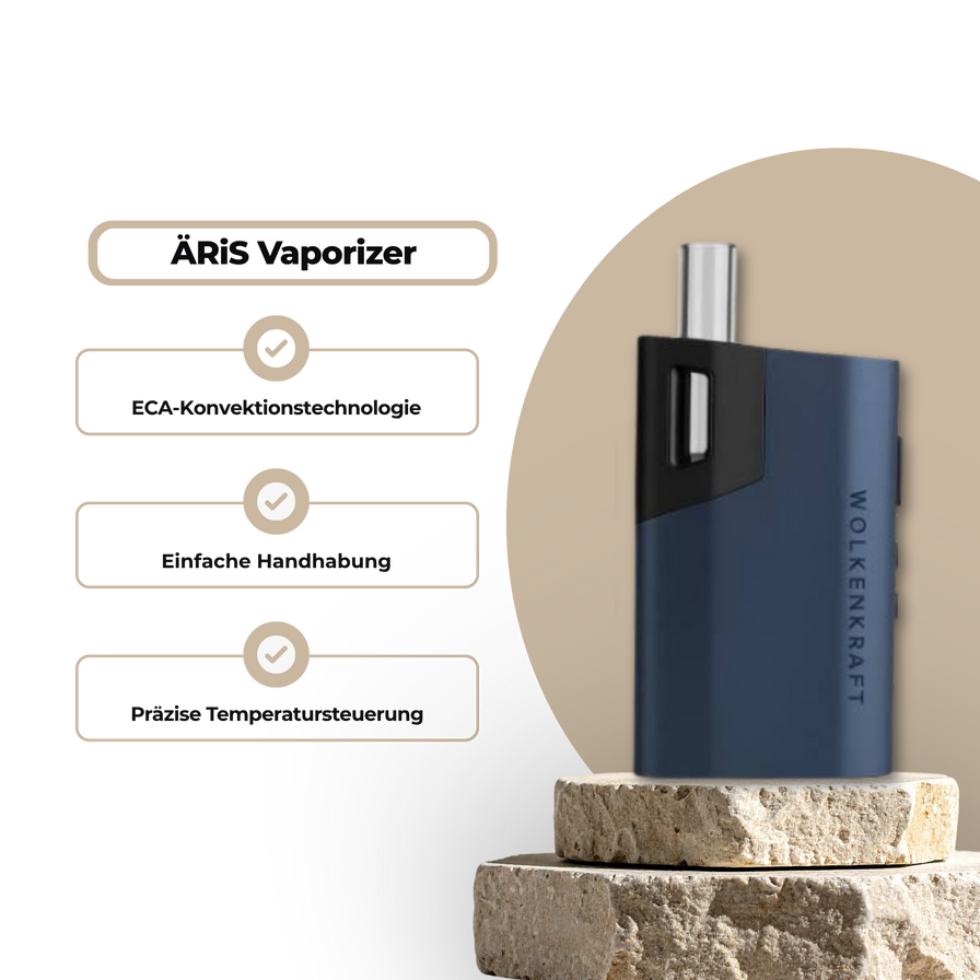 WOLKENKRAFT ÄRiS Night Blue Vaporizer Zubehör Lucky Hemp