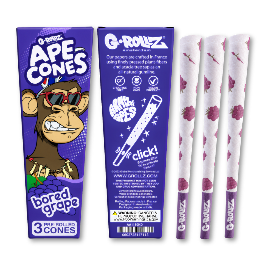 G-Rollz Ape Cones Merchandise Lucky Hemp Bored Grape