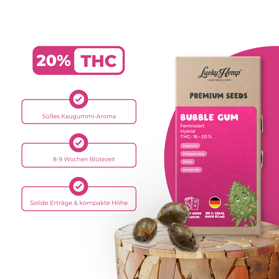 Bubble Gum Samen Feminisiert Samen Lucky Hemp