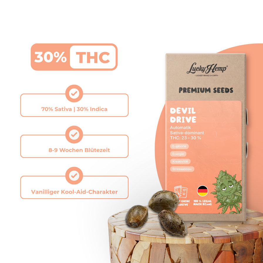 Devil Drive Samen Automatik Samen Lucky Hemp