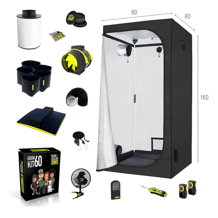 Growbox Komplettset 60x60 Growzubehör Lucky Hemp