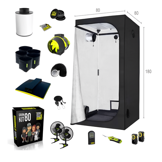 Growbox Komplettset 80x80 Growzubehör Lucky Hemp