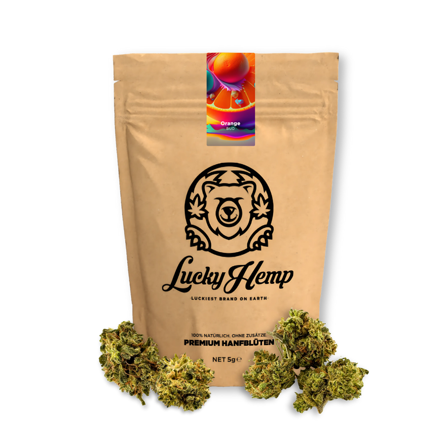 Popcorn Blüten Ökopack Blüten Lucky Hemp 10g Orange Bud