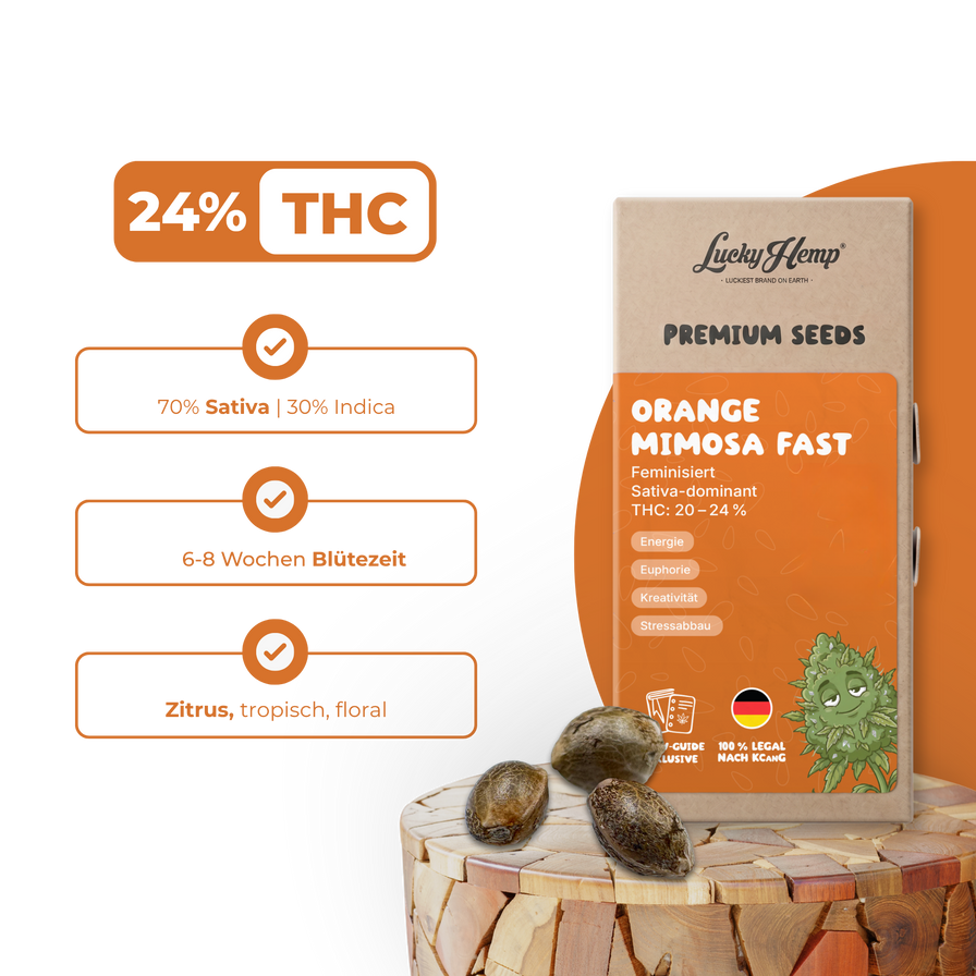 Orange Mimosa (FAST Version) Samen Feminisiert Samen Lucky Hemp