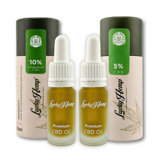 Probier-Set 5% + 10% Vollspektrum CBD-Öle Öle Lucky Hemp