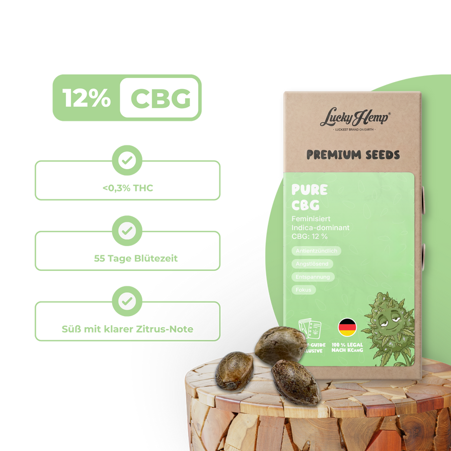 Pure CBG Samen Feminisiert Samen Lucky Hemp