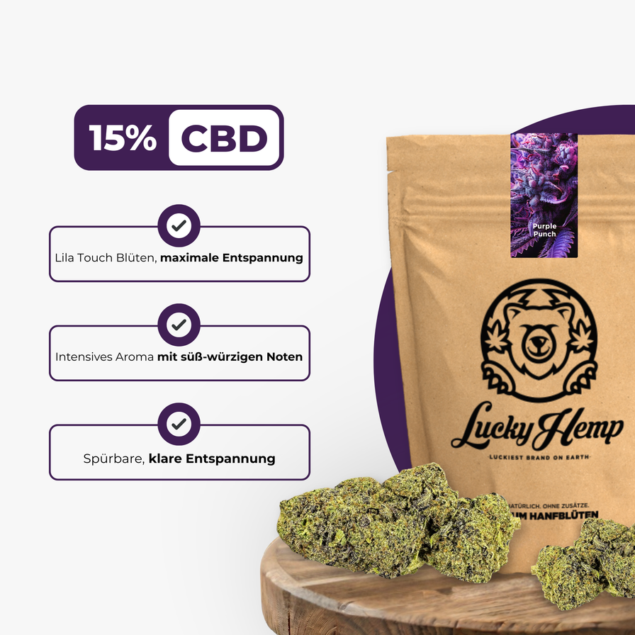 Purple Punch Ökopack Blüten Lucky Hemp