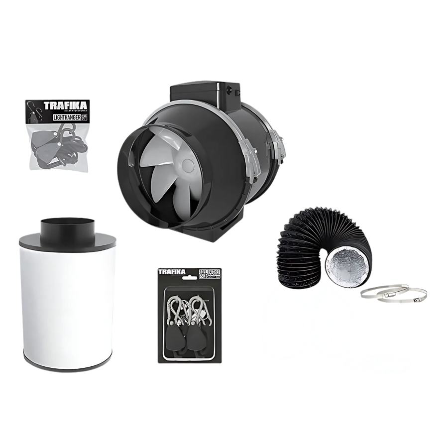 Trafika Lüfter + Aktivkohlefilter Growzubehör Lucky Hemp