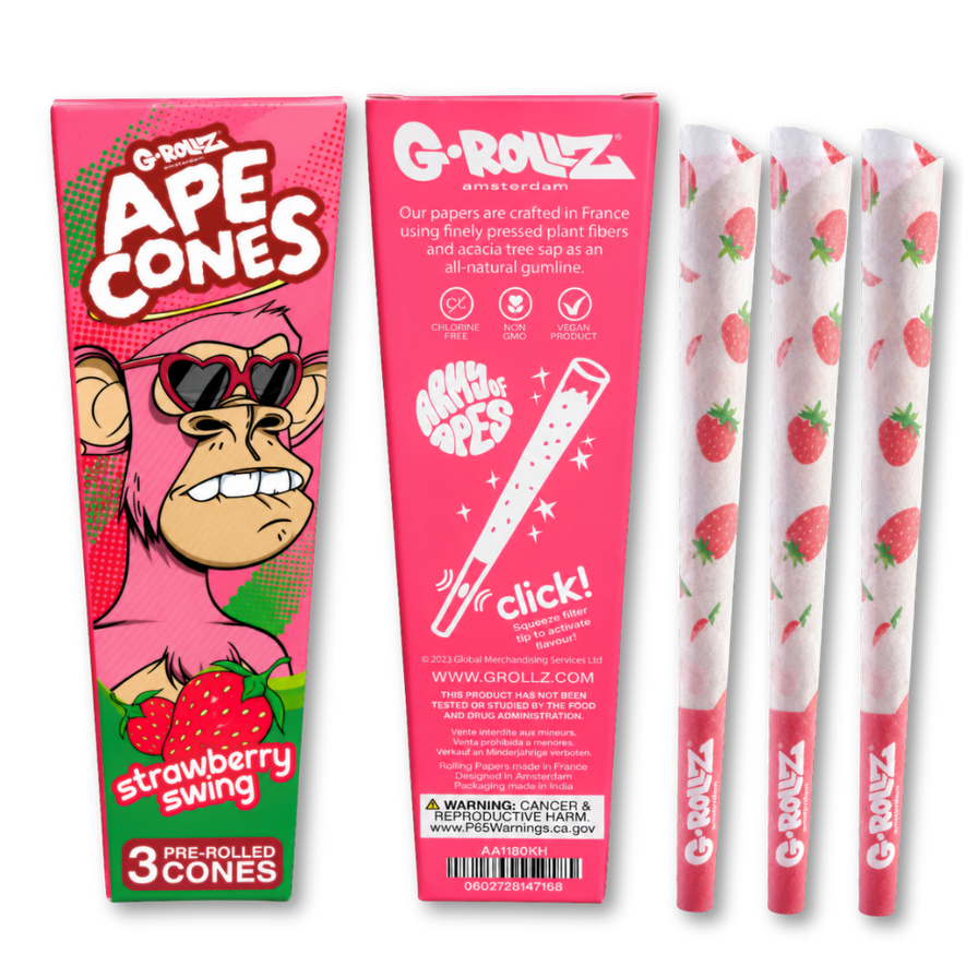 G-Rollz Ape Cones Merchandise Lucky Hemp Strawberry Swing