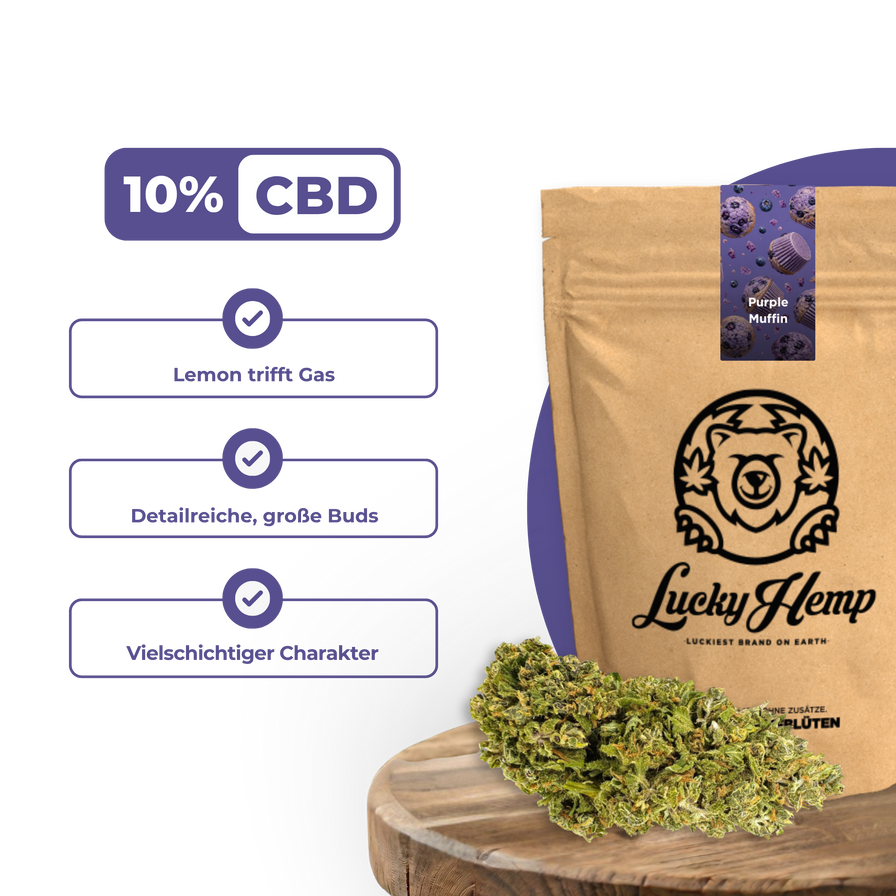 Purple Muffin Ökopack Blüten Lucky Hemp