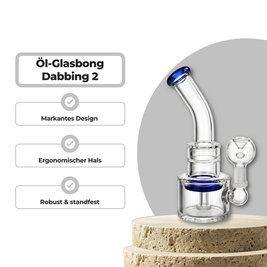 Öl-Glasbong mit Percolator Dabbing 2 Merchandise Lucky Hemp