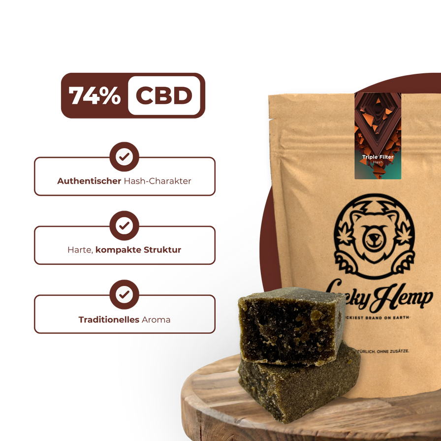 Triple Filter Hash Ökopack Hash Lucky Hemp