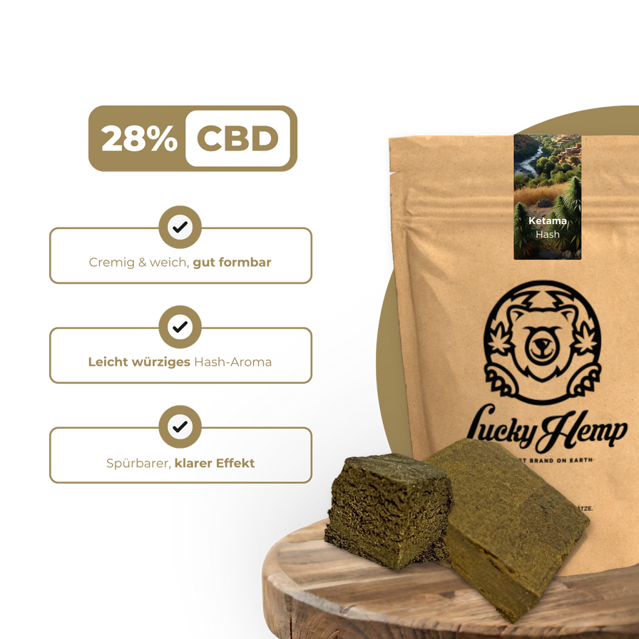 Ketama Hash Ökopack Blüten Lucky Hemp
