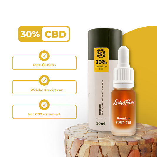 30% CBD Öl Vollspektrum MCT Öle Lucky Hemp