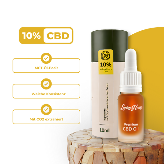 10% CBD Öl Vollspektrum MCT Öle Lucky Hemp