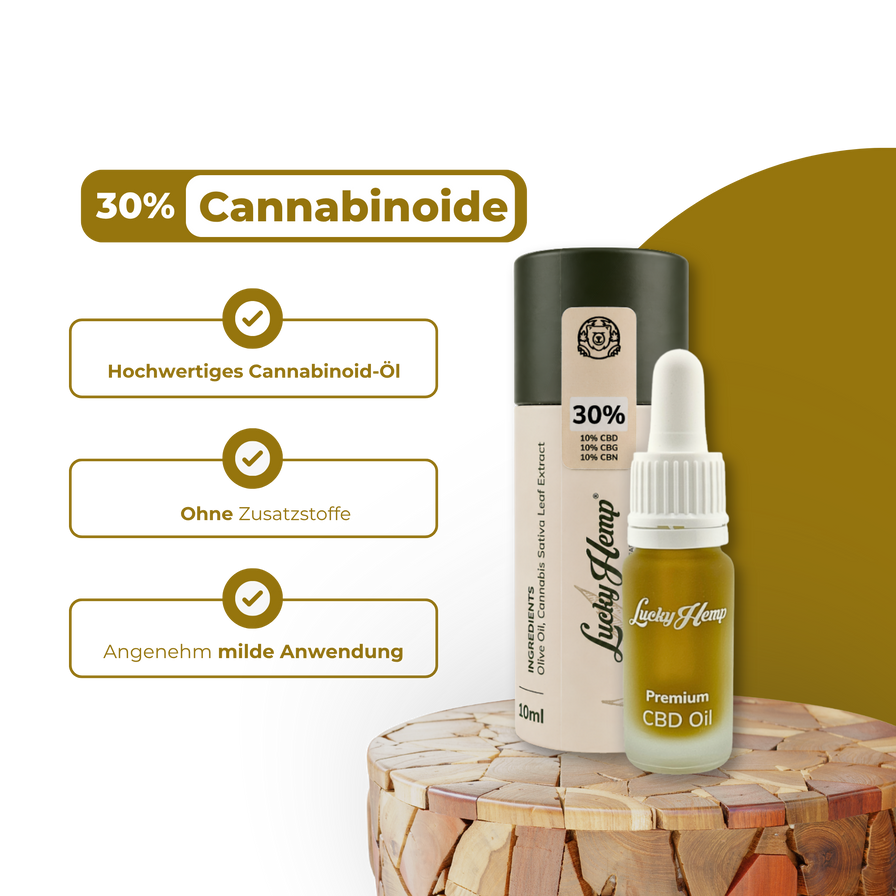 30% Cannabinoid-Öl Öle Lucky Hemp