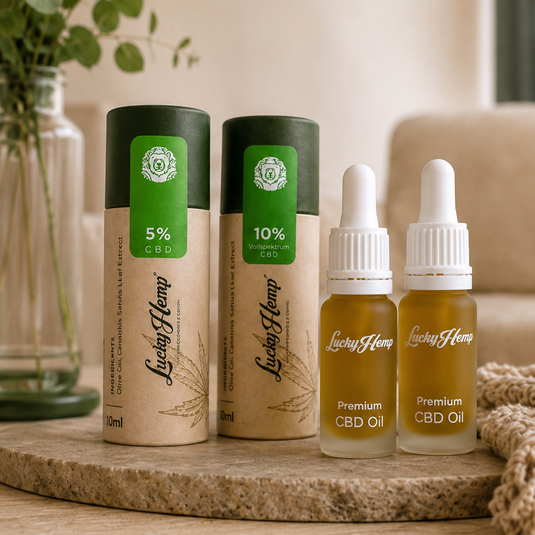 Probier-Set 5% + 10% Vollspektrum CBD-Öle Öle Lucky Hemp