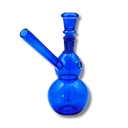 Doppel-Kugel Glasbong mit seitlichem Mundrohr 17 cm Merchandise Lucky Hemp