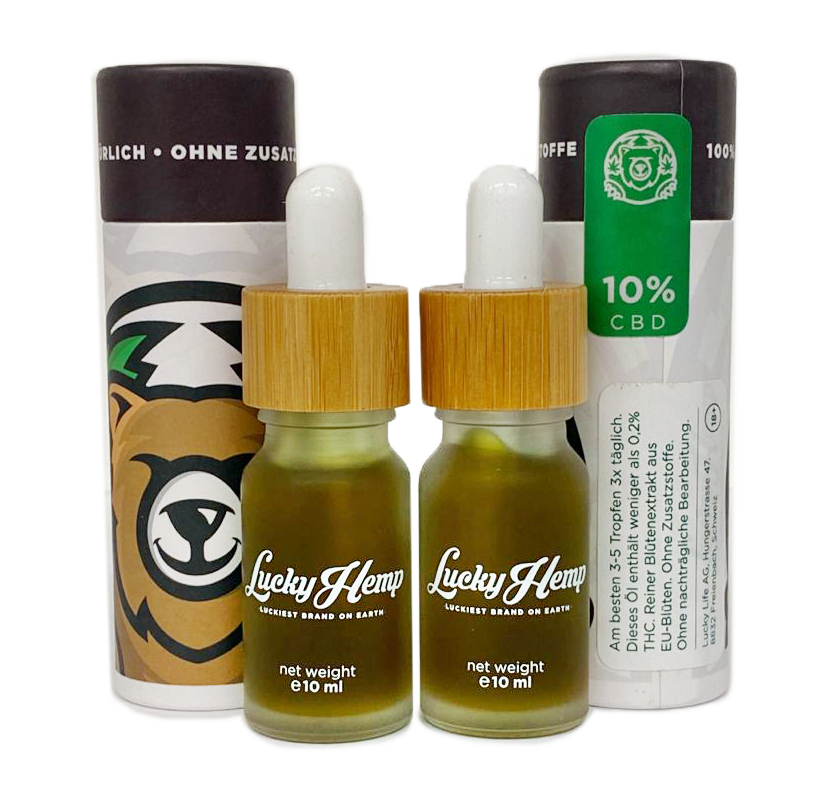 Öl-Set 10% + 20% Vollspektrum CBD-Öle Öle Lucky Hemp   