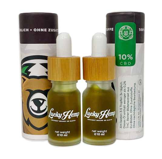 Probier-Set 5% + 10% Vollspektrum CBD-Öle Öle Lucky Hemp   
