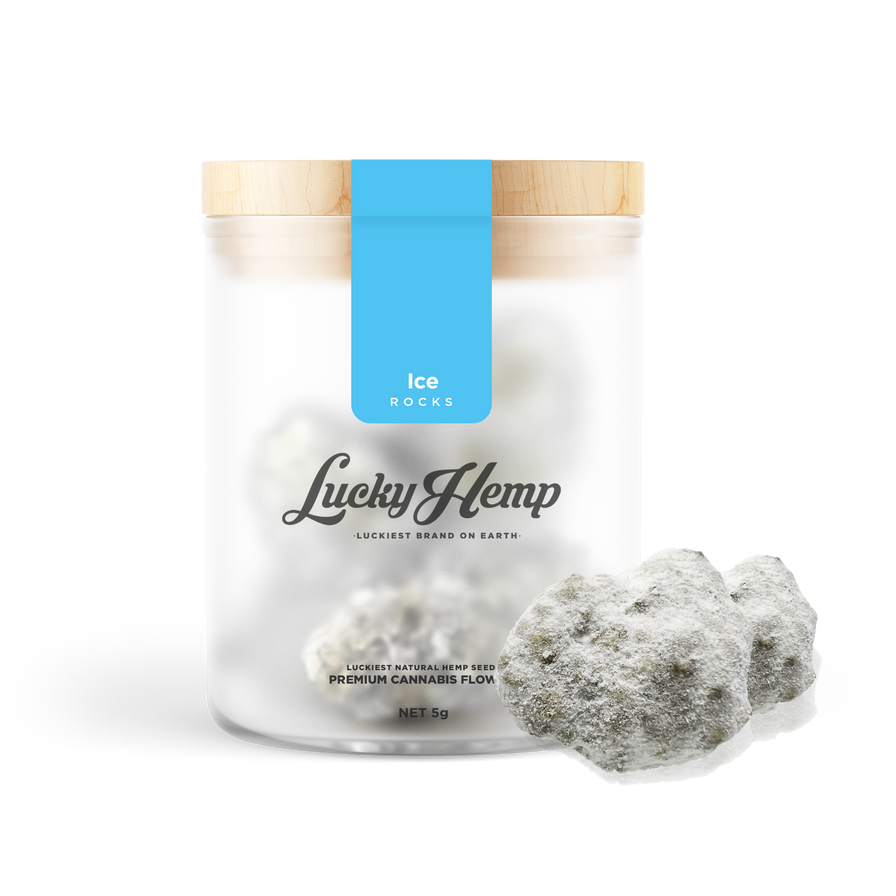 Ice Rocks 80% CBD Glas Blüten Lucky Hemp