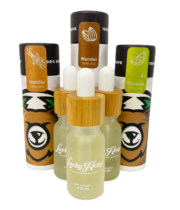 Probier-Set Aromaöle 10% CBD Öle Lucky Hemp   